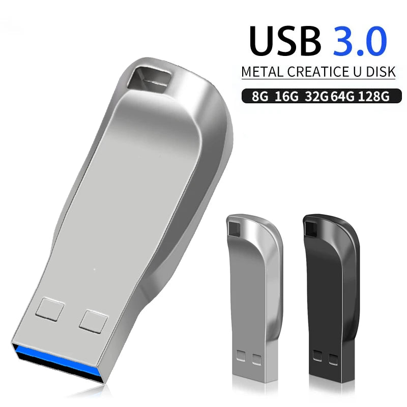Clé USB 3.0 à tige métallique à grande vitesse, stockage de données Durable, stylo U disque, plusieurs capacités, 128 go, 64 go, 32 go, 16 go, 8 go