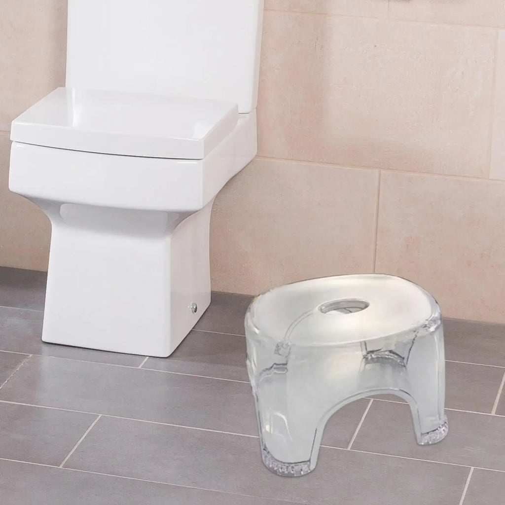 Tabouret de douche antidérapant en acrylique transparent, petit tabouret bas pour enfants, salon, salle de bain, mobilier moderne et épuré