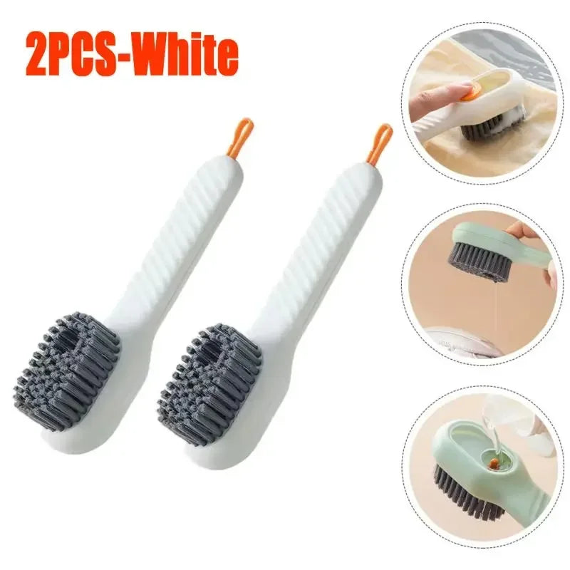 Brosse à chaussures multifonction à la mode, poils doux, liquide rempli, nettoyage de chaussures, accessoires de maison, outils de cuisine propres
