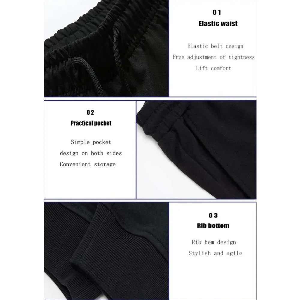 Mens Casual Pants Autumn Winter Fleece Sweatpants Men Running Jogger Sports Gym Trousers Fashion Solid Color Workout Long Pants