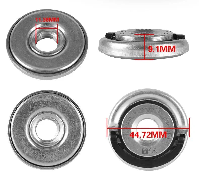 M14 Angle Grinder Quick Release Self-Locking Grinder Pressing Plate Flange Nut Power Chuck for Replacement/Fixing Cutting Discs