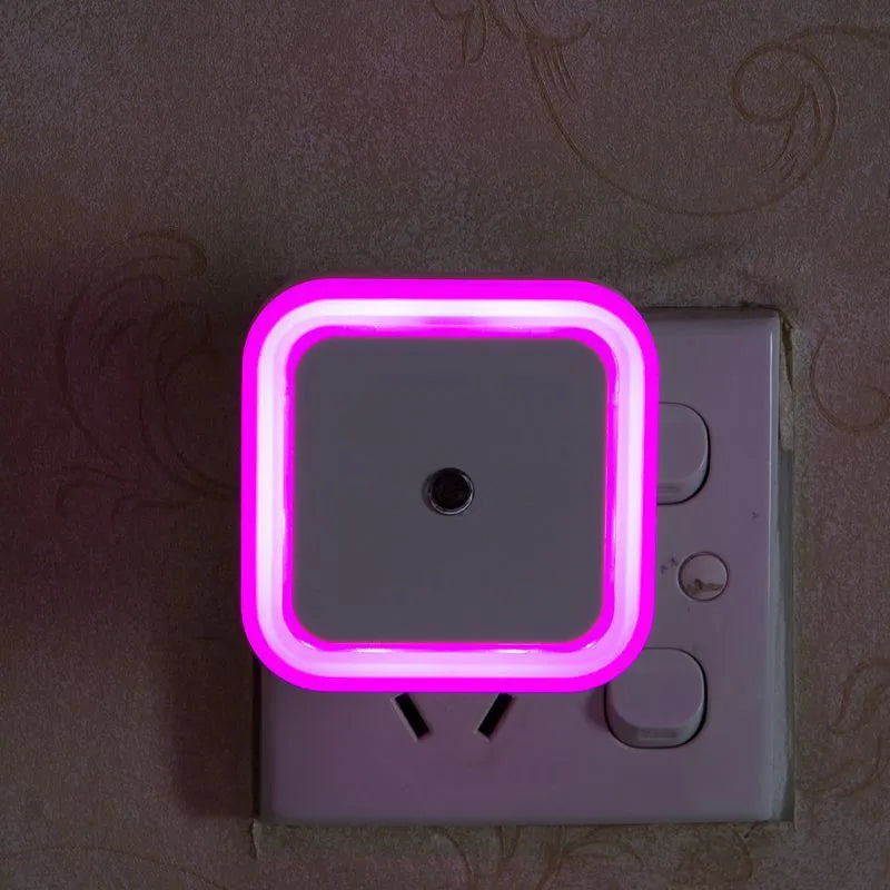 Capteur sans fil LED veilleuse ue prise américaine Mini veilleuses carrées pour bébé enfants salon chambre couloir lampe d'éclairage