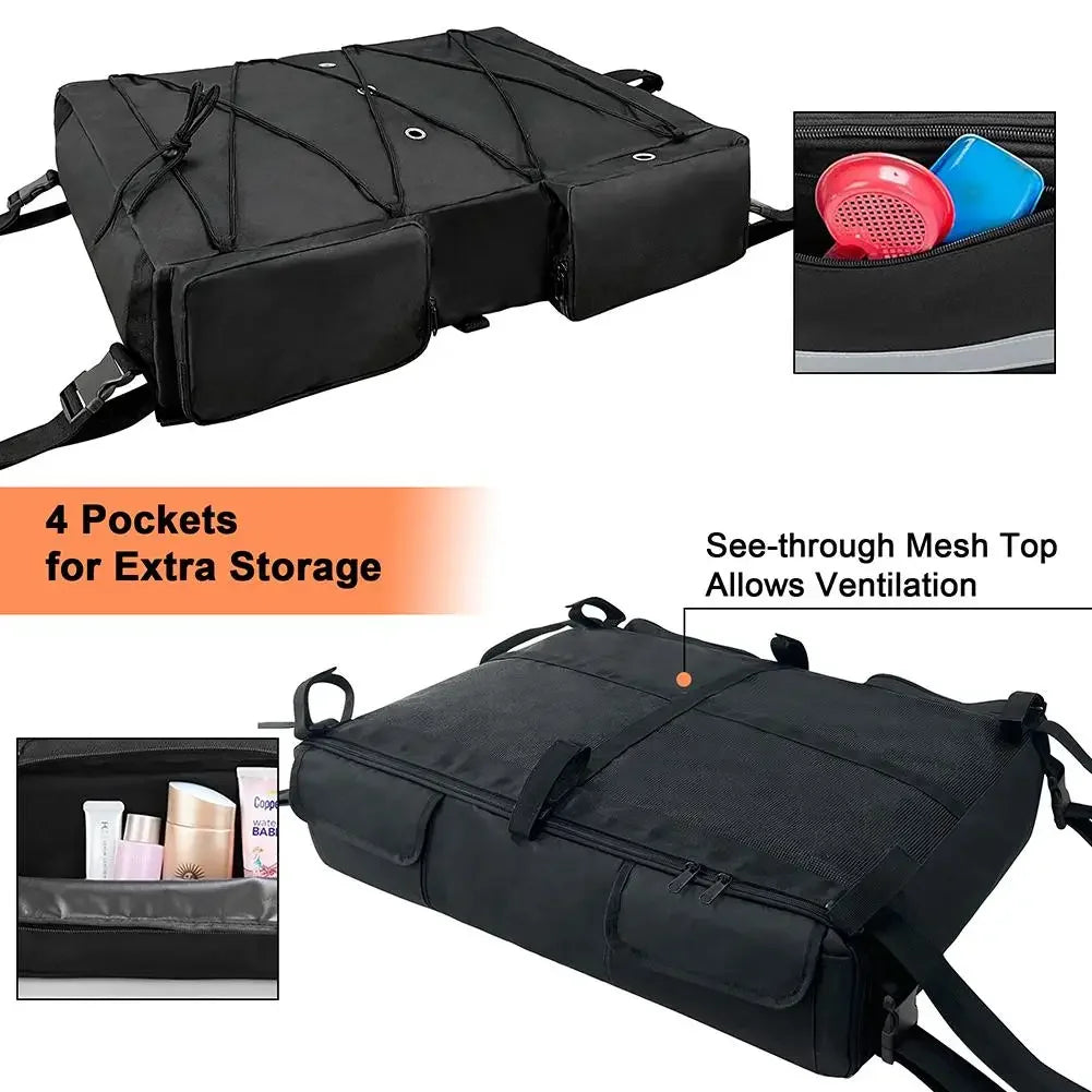 Sacs de stockage pour bateaux de kits d'évacuation en cas d'inondation, gilets de sauvetage, sac de rangement T-top avec corde élastique, sac de rangement étanche en tissu Oxford 600D grande capacité