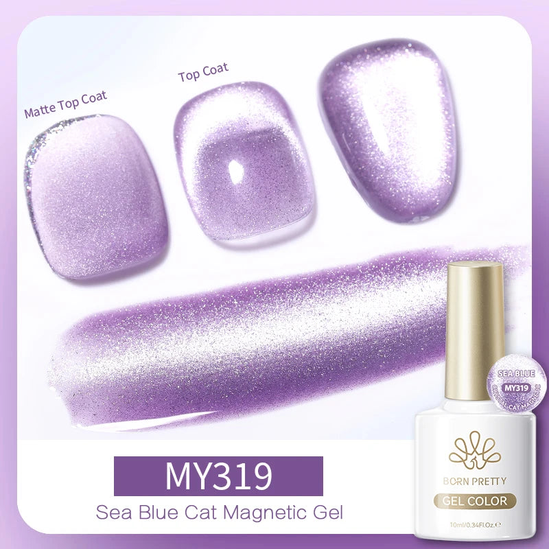 Vernis à ongles magnétique gel BORN PRETTY 10 ml Argent Clair de Couleur Chat - Accessoires pour les ongles - Vernis semi-permanent pour ongles d'automne et d'hiver