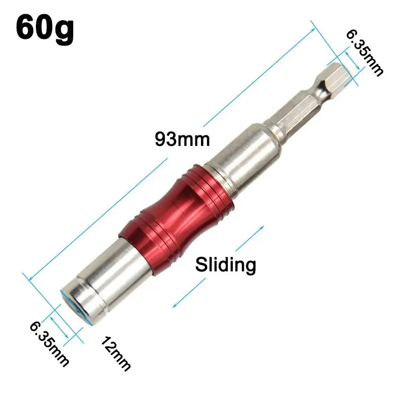 Poignée hexagonale incurvée rouge, tige d'extension directionnelle, vis magnétique, pointe de perçage, adaptateur universel, accessoires pour outils électriques, 1 pièce