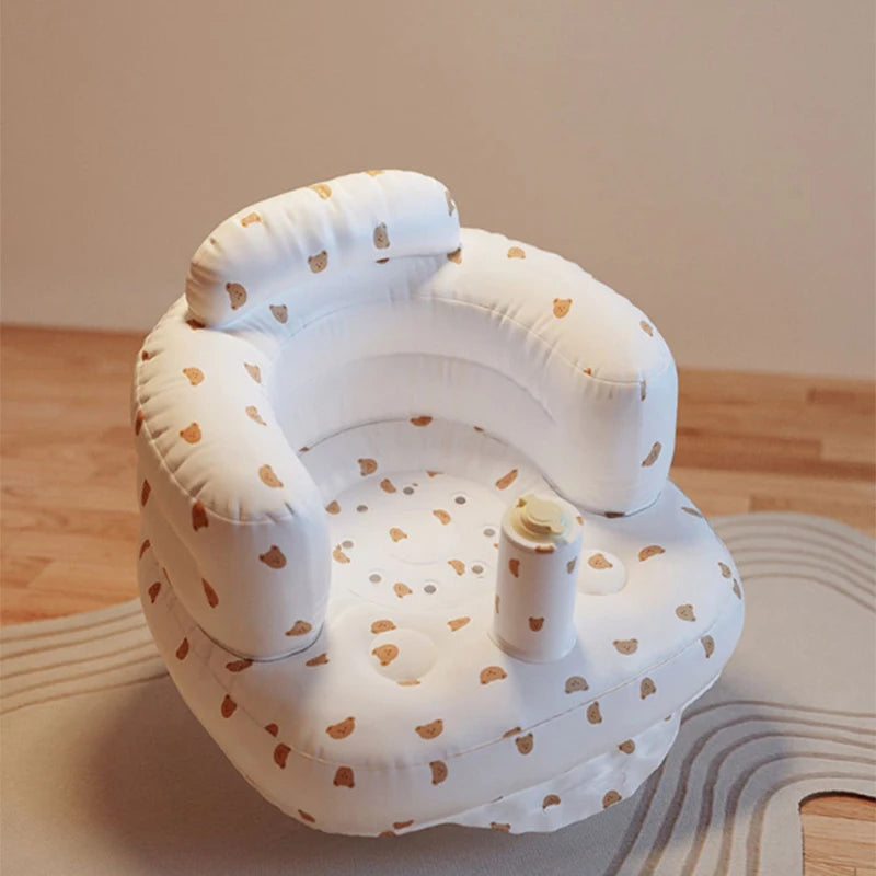 Canapé gonflable pour bébé, chaise de bain portable pour enfants, siège multifonctionnel en PVC, tabouret de bain pour s'asseoir