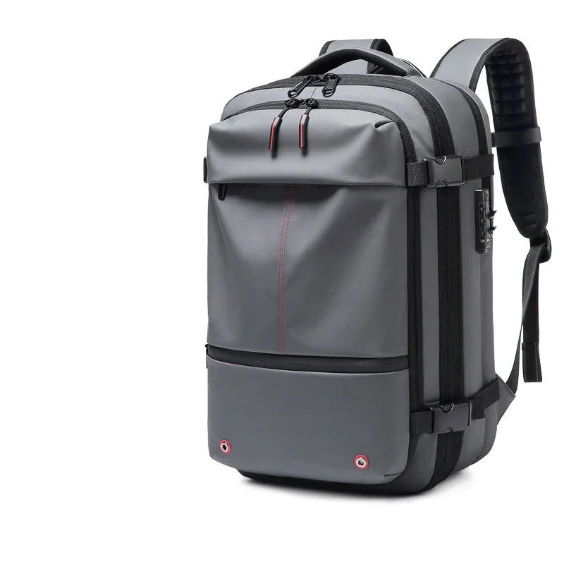 Voyage hommes 17 pouces sac à dos pour ordinateur portable compression sous vide sac à dos affaires grande capacité école sac à dos étendre sac à dos en plein air