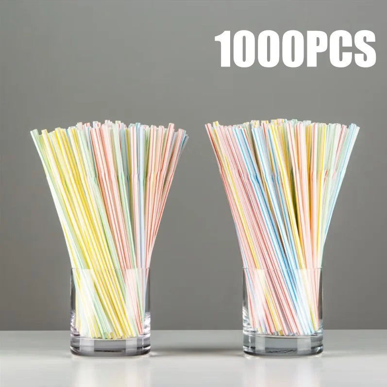 50-1000 pièces paille multicolore boire des pailles d'art pour les fournitures de fête de mariage boisson cuisine Cocktail paille à boire