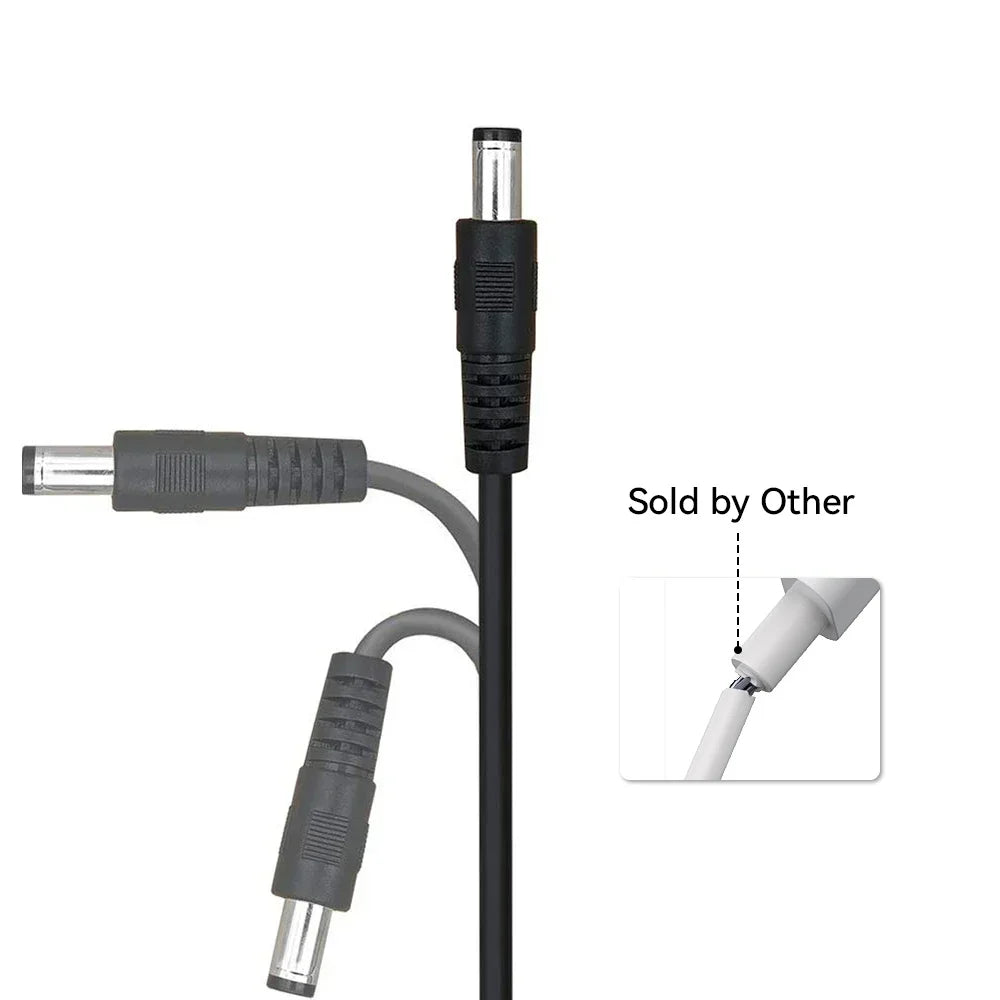 Cordon d'alimentation DC12V avec connecteur mâle vers femelle 5,5 x 2,1 mm pour caméra CCTV de sécurité Noir 3M 5M 10M Câble d'alimentation pour caméra IP