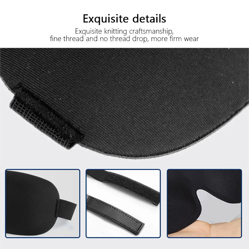 Masque pour les yeux de sommeil 3D, aide au repos de voyage, Patch de couverture pour les yeux, masque de sommeil doux, bandeau pour les yeux, masseur relaxant