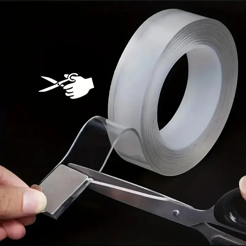SEAMETAL – ruban adhésif Double face Super résistant, lavable, réutilisable, Transparent, sans Trace, autocollant pour voiture, maison, bureau