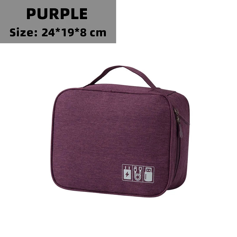 Sac de rangement numérique électronique de voyage, écouteurs multifonctionnels de grande capacité, étui de protection pour câble de données, sac anti-poussière de voyage Elec
