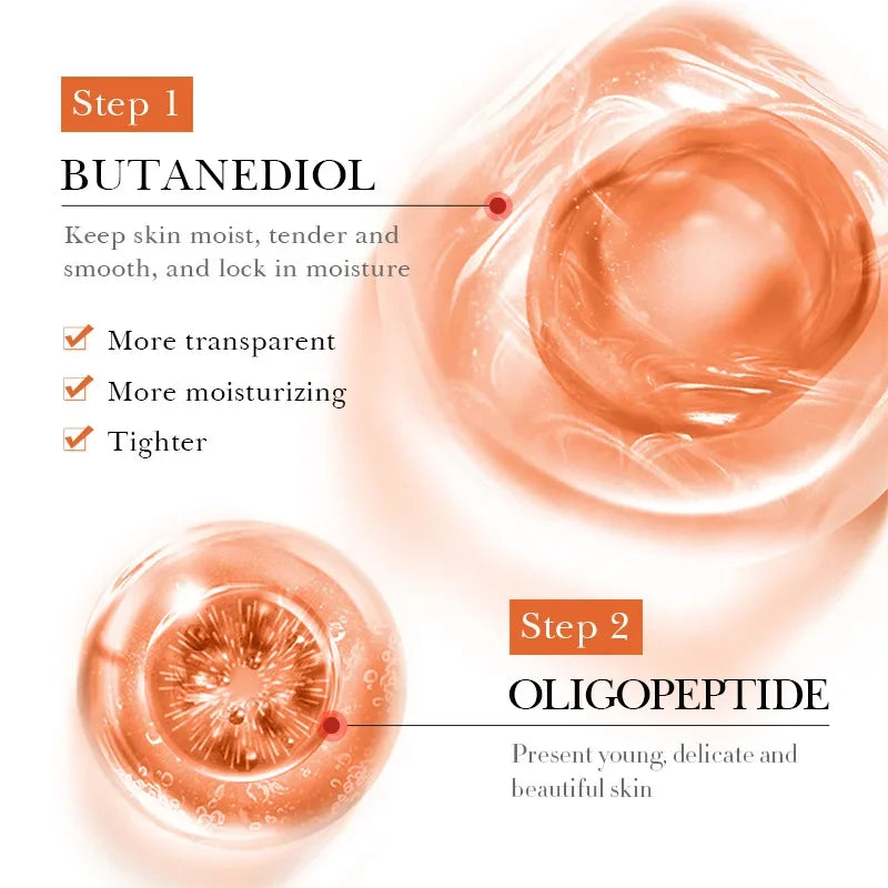 BIOAOUA Oligopeptide Soin Réparateur Visage Poudre Lyophilisée Soin Peau Sensible Hydratant et Lissant Essence d'Acide Hyaluronique