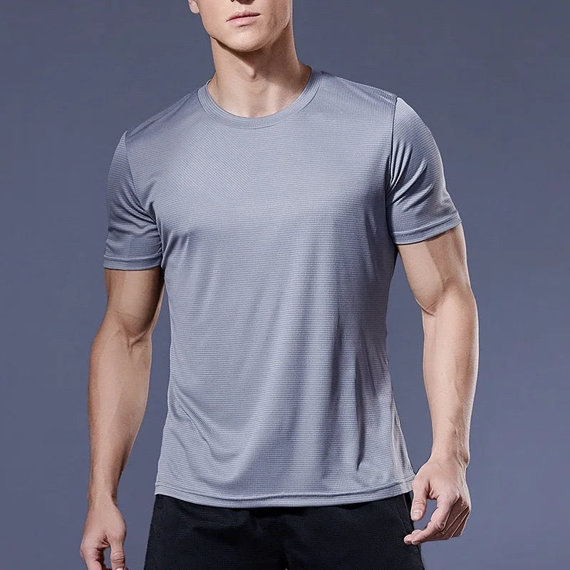 T-shirt de sport d'été pour homme, séchage rapide, idéal pour la course, la musculation et le fitness. Manches courtes, coupe oversize, style brésilien