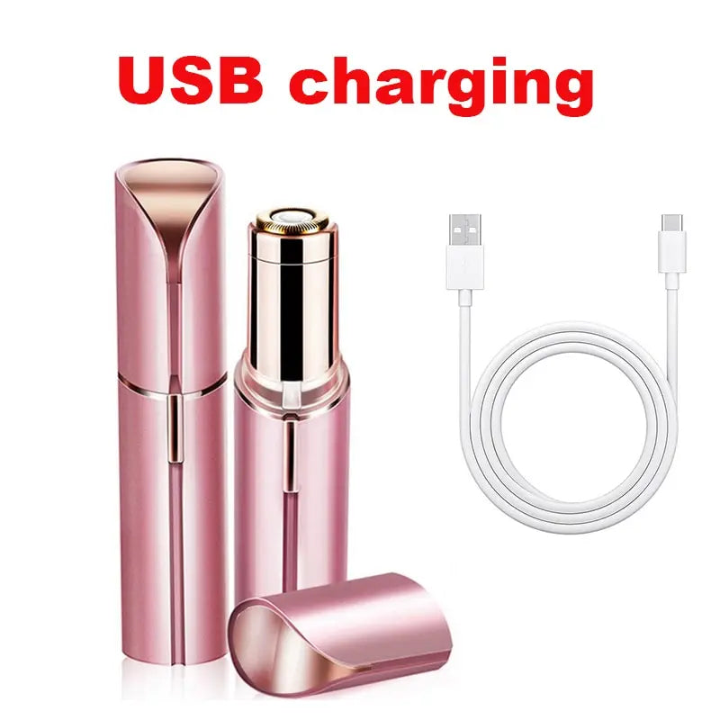 Removedor De Vello Eléctrico En Forma De Lápiz Labial Portátil Para Mujeres, Depilación Facial Indolora Y Efectiva, Herramie
