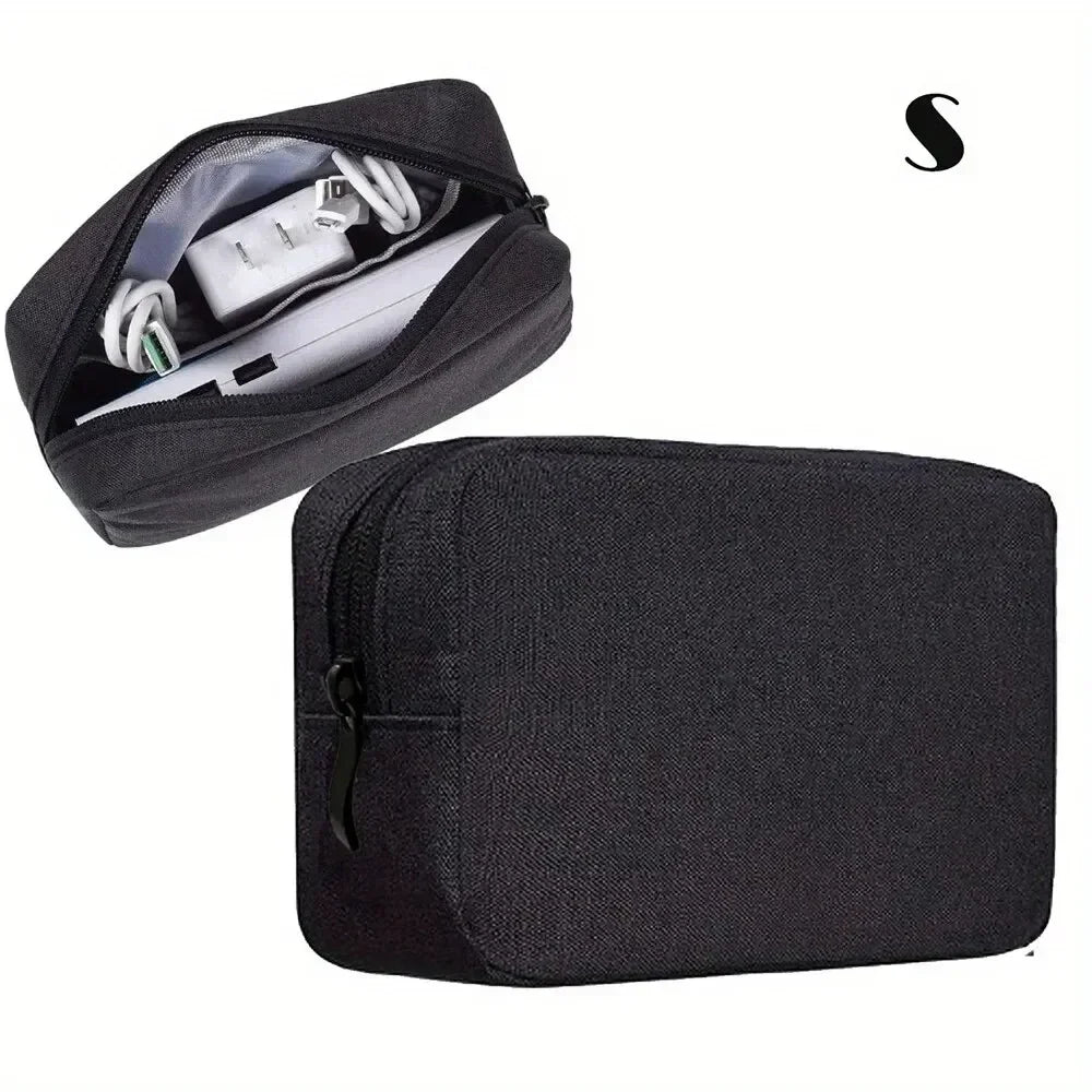 Sacoche de rangement pour câbles et cordons, sac de voyage pour petits appareils électroniques, sac de rangement pour cartes SD et batteries externes