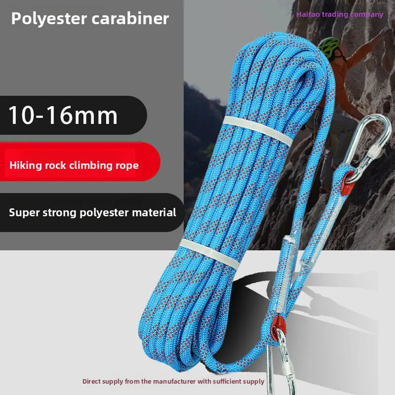 Corde de sécurité pour l'alpinisme en extérieur, corde de descente lente pour opérations en haute altitude, corde de sauvetage spéciale en polyester résistant à l'usure