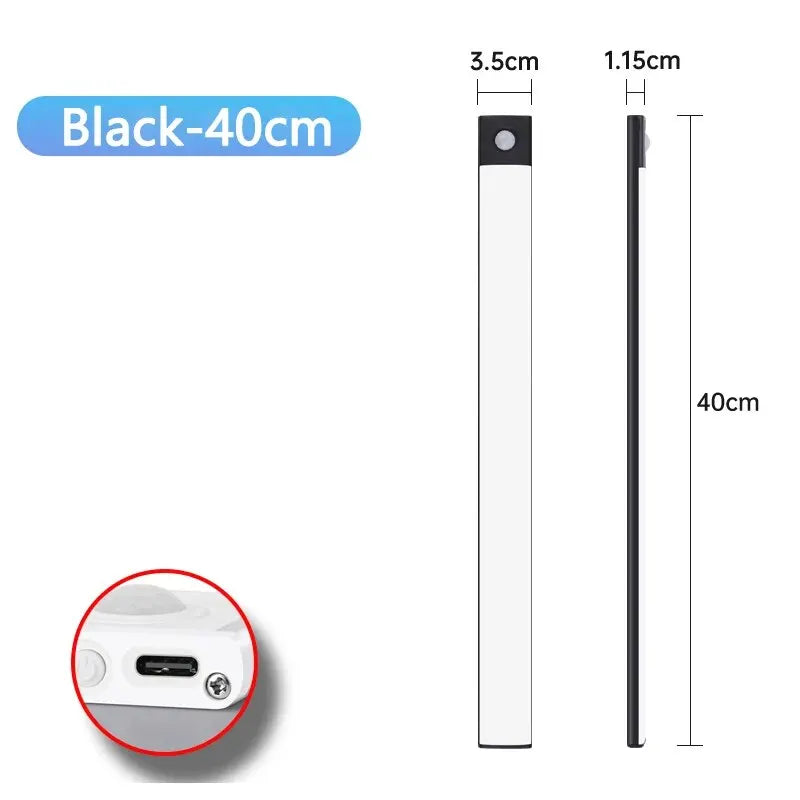 Éclairage intérieur ultra-fin à détecteur de mouvement LED sans fil USB sous les meubles de cuisine, de chambre et d'armoire. Idéal pour les meubles de cuisine, de chambre et d'intérieur