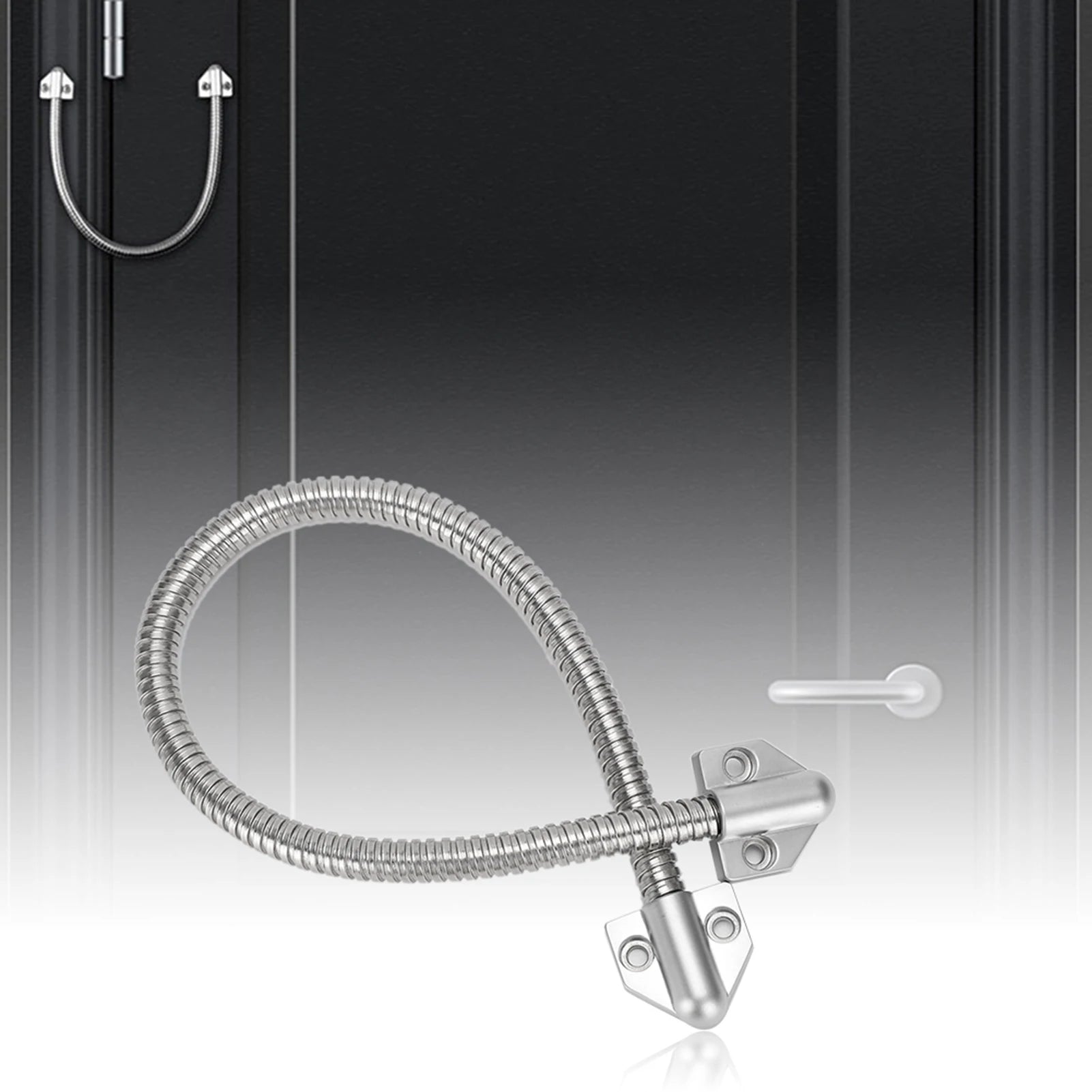 Protection de câble de contrôle d'accès Defender en acier inoxydable avec boucle de porte apparente et gaine pour une installation sécurisée