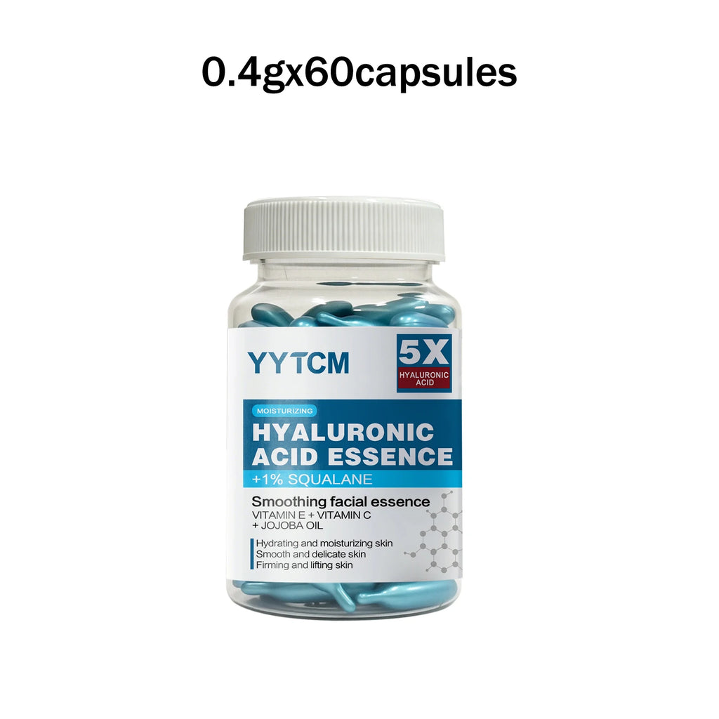Capsules d'essence hydratante intense à l'acide hyaluronique, sérum hydratant et illuminateur pour la peau (0,4 g x 30 capsules) - 1 sachet