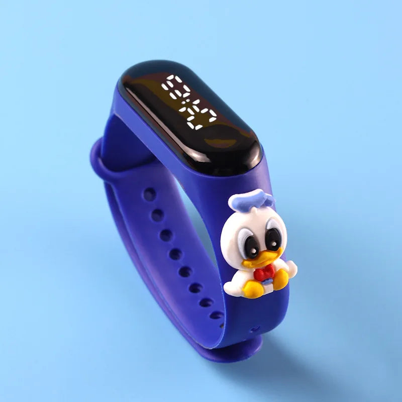 Disney Fashion Mickey Children Watches For Girls Electronic Bracelet Sports Touch LED  Doll Kids Watch Women Waterproof Clock