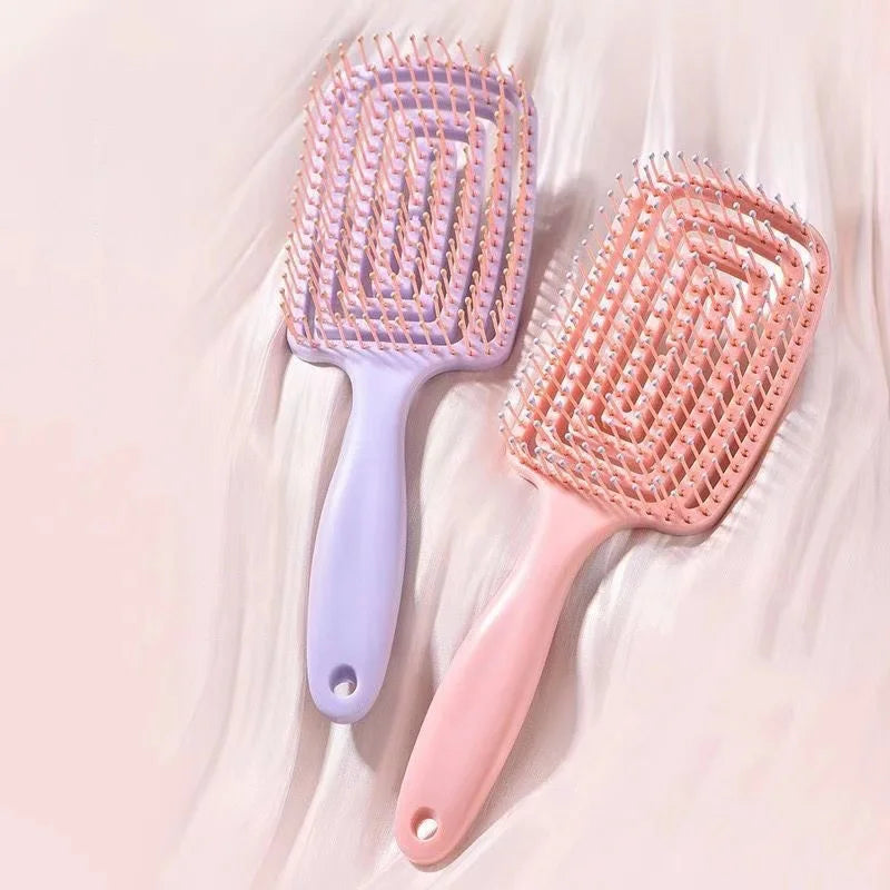 Peigne de Massage élastique ajouré, brosse à cheveux, peigne de Massage du cuir chevelu, démêlant, séchage rapide, outil démêlant, 1 pièce