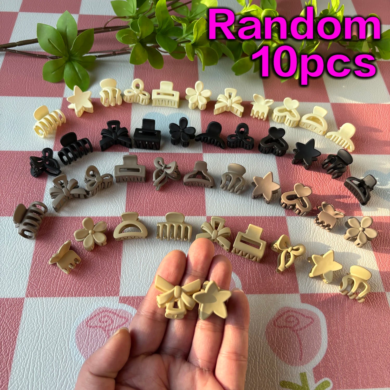 Paquet mixte de petits clips beiges, accessoires mignons pour filles, parfaits pour un usage quotidien, des Occasions spéciales ou des cadeaux de voyage, 5/10/20/30 pièces
