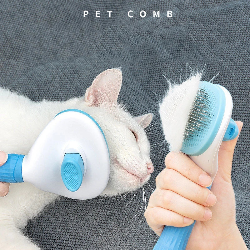 Brosse à poils de chien pour animaux de compagnie, peigne pour chat, toilettage et soins, peigne en acier inoxydable pour poils longs, nettoyage des chiens, accessoires pour animaux de compagnie