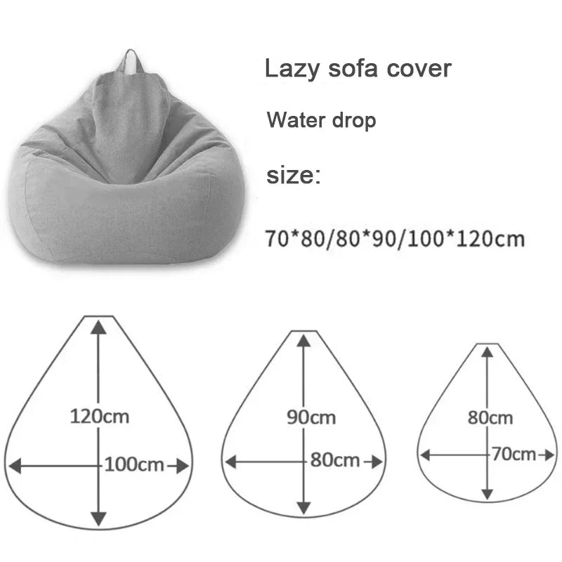 OTAUTAU rempli 70 cm pouf canapé avec remplissage grand coton lin paresseux pouf chambre chaise bouffée Relax salon canapé DD002