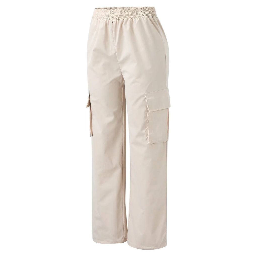 Mode femmes Baggy Joggers pantalon décontracté Communte femme Chic droit Cargo pantalon élastique taille haute élégant surdimensionné pantalon