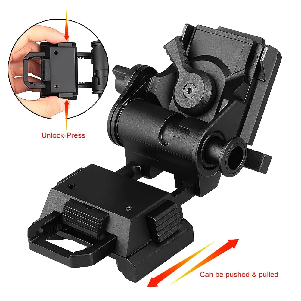 BOOIU – support de casque en métal L4G24 NVG, Stent de Vision nocturne, support de lunettes, support de casque tactique de Sport de plein air pour PVS15/18