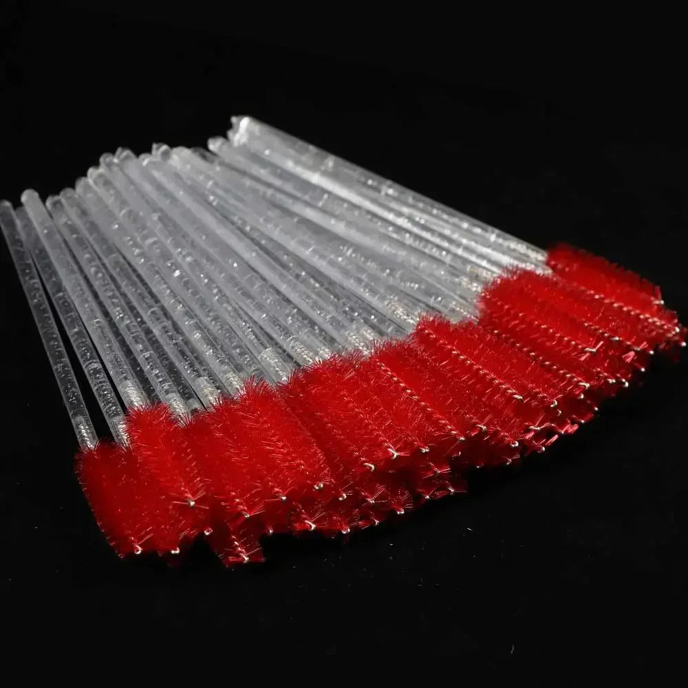 Brosse à cils en cristal jetable, peigne, Extension de cils, baguettes de Mascara, maquillage professionnel, outil de beauté, 50 pièces