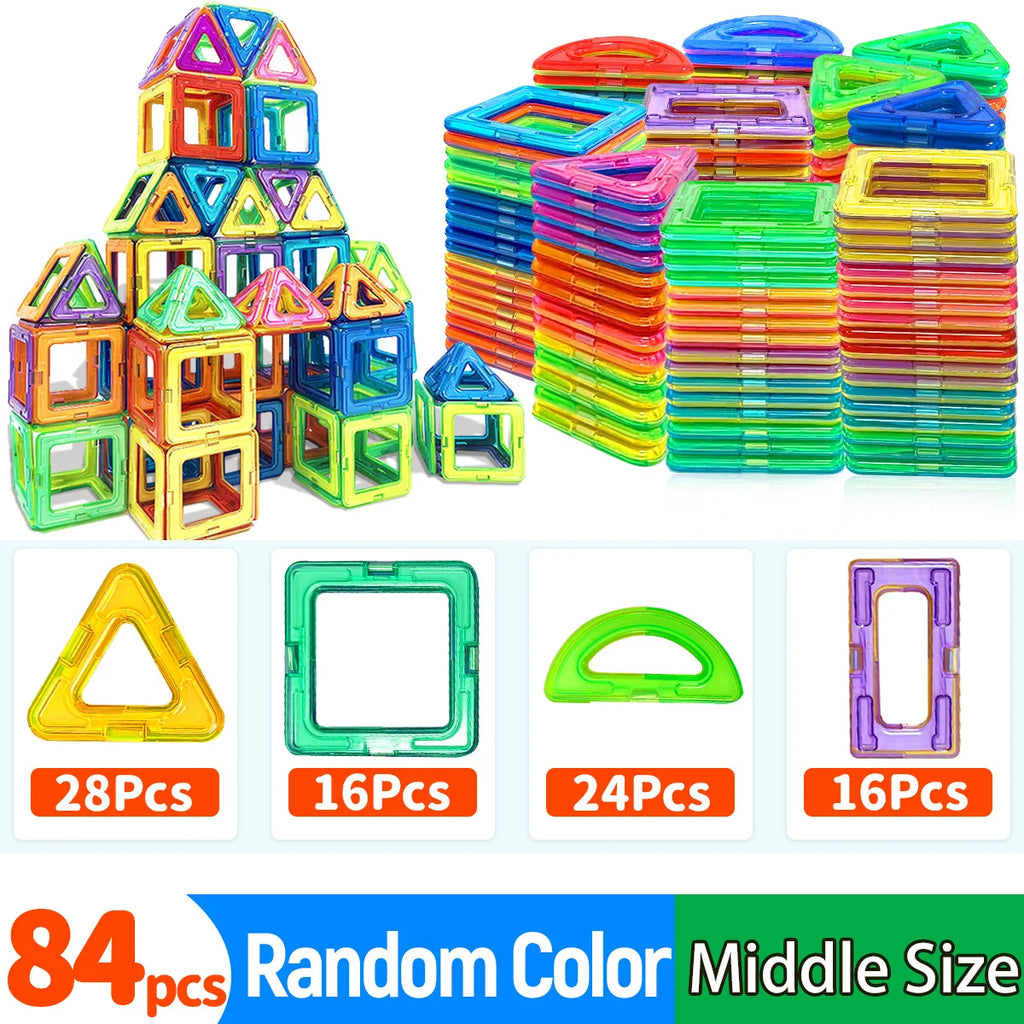 Blocs de Construction magnétiques, jouets à tige de taille moyenne, jouets de Construction, apprentissage, jouets magnétiques éducatifs