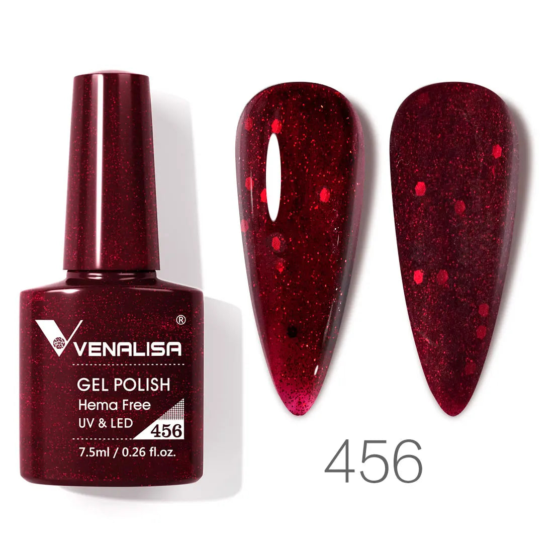 Vernis à ongles gel Venalisa 7,5 ml SANS HEMA, semi-permanent, UV/LED, couvrance totale, texture ultra-douce, manucure sublime