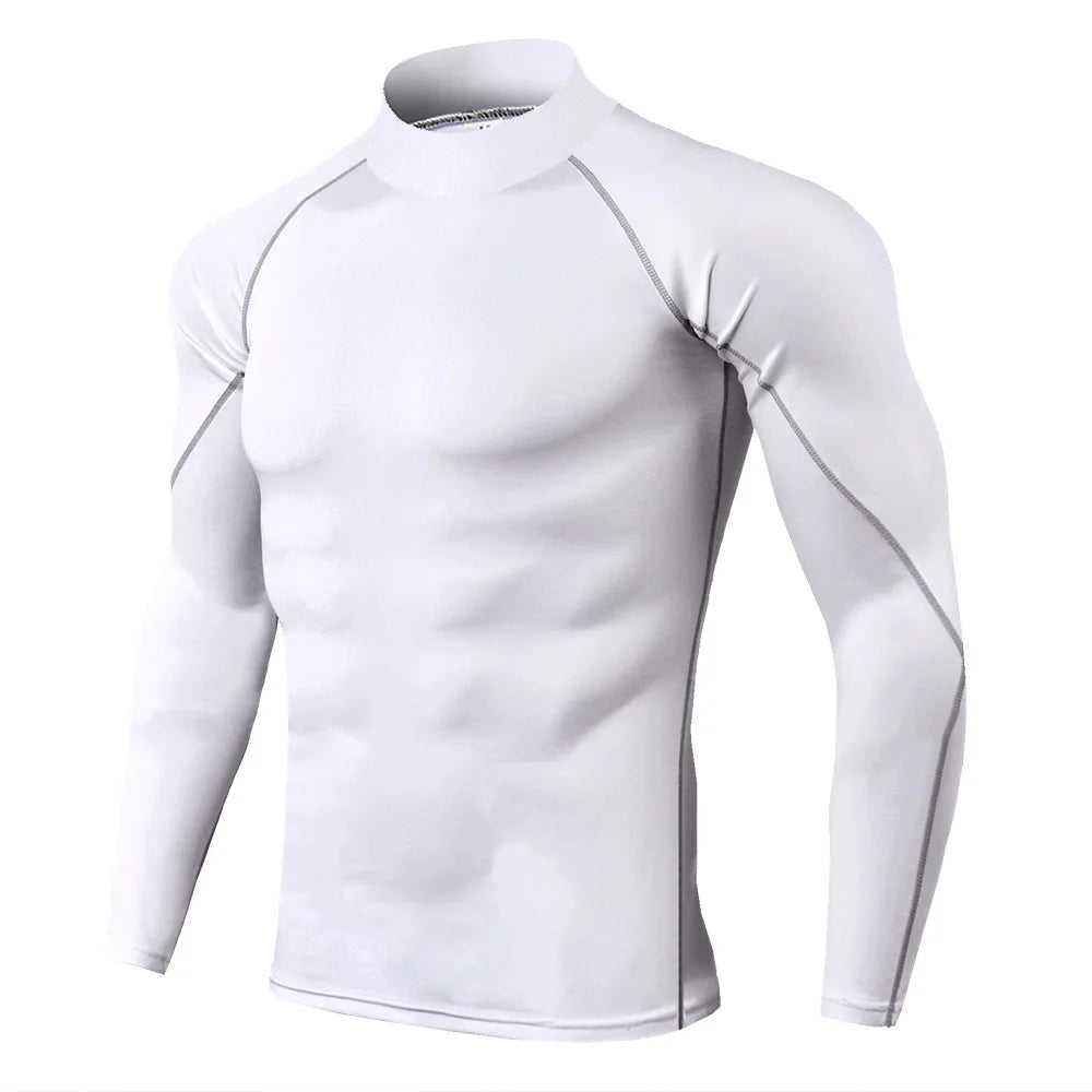 T-shirt de Sport de musculation pour hommes, séchage rapide, chemise de course à manches longues, haut de Compression, T-shirt de gymnastique, Fitness serré Rashgard