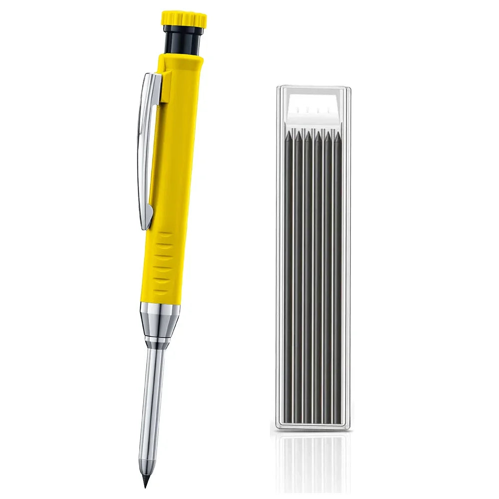 2pcs/set 2.8mm Carpenter Mechanical Pencil with Sharpener for Woodworking Construction Long Head Carpenter Pencil Stationery