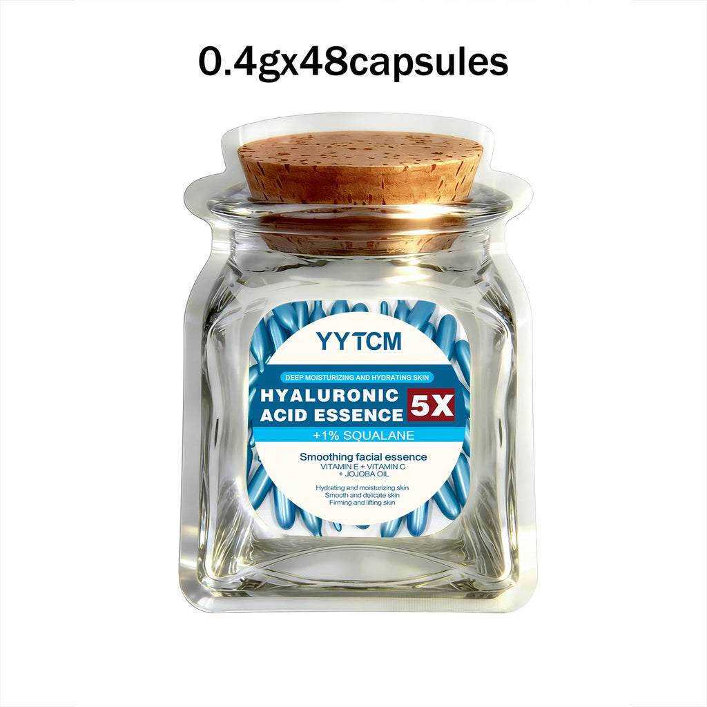 Capsules d'essence hydratante intense à l'acide hyaluronique, sérum hydratant et illuminateur pour la peau (0,4 g x 30 capsules) - 1 sachet