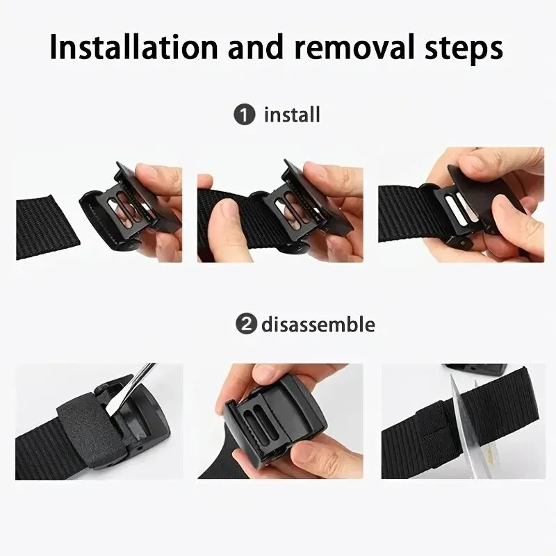 Ceinture pour hommes en plein air décontracté toile ceinture métal gratuit formation Nylon ceinture tactique avec pantalon jean ceinture sport ceintures pour hommes femmes