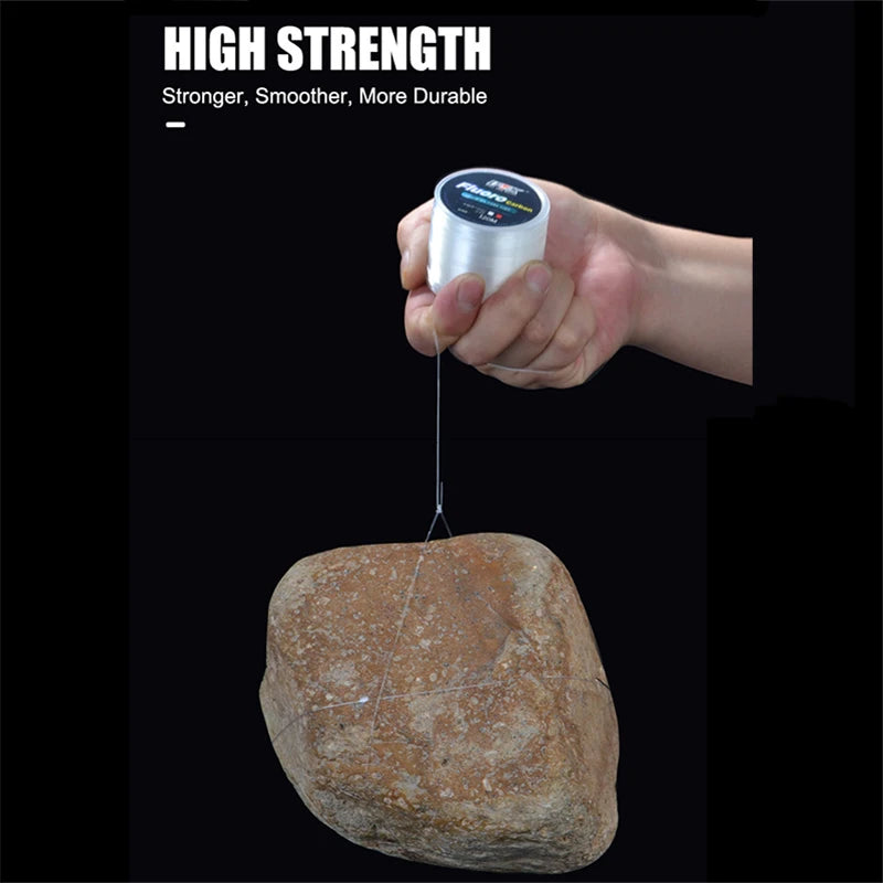 120M Fish Line 0.2mm-0.6mm 7.15LB-45LB Fluorocarbon Coating Treatment Process Carbon Surface Nylon Molecules Fresh Water