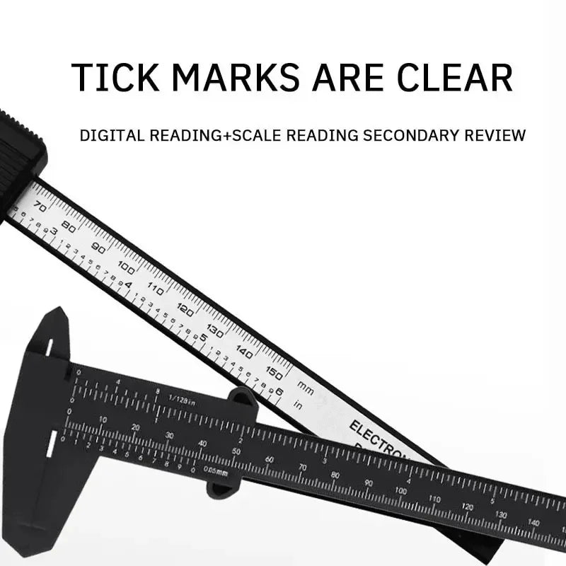 1PC Plastic Vernier Caliper Mini Portable Caliper Student Vernier Ruler 0-150mm Measuring Tool New