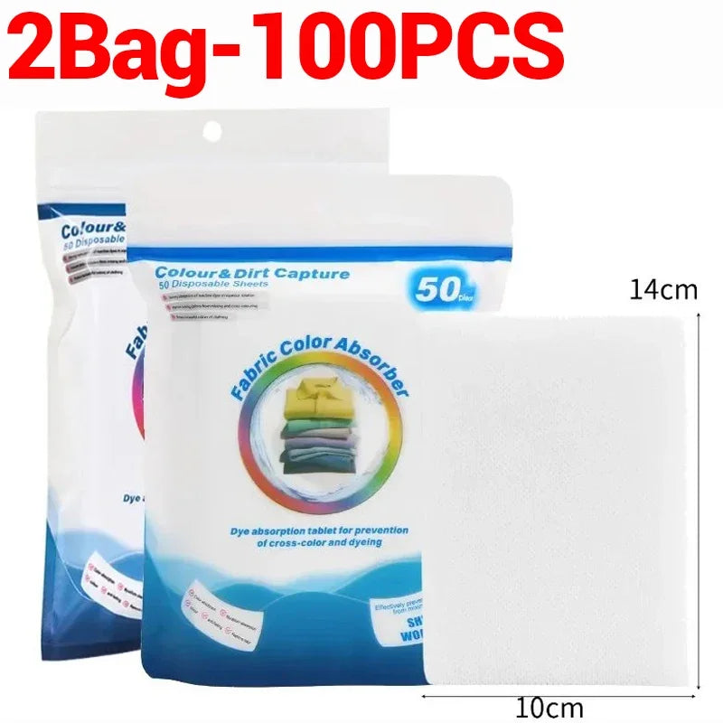 Lingettes anti-taches pour machine à laver, lingettes absorbant les couleurs, pastilles de lessive anti-taches, attrape-couleurs, tissu non tissé