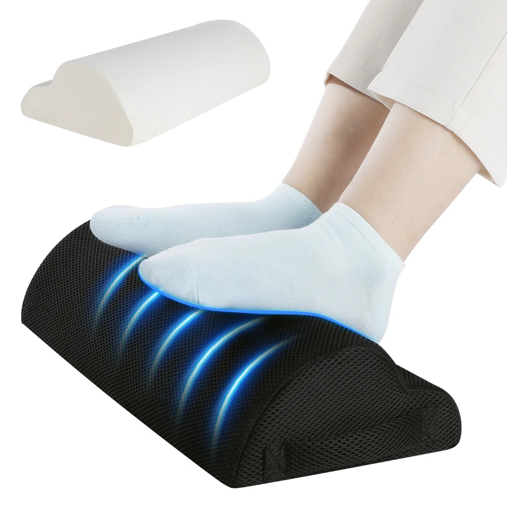 Tabouret de bureau en mousse à mémoire de forme et repose-pieds sous bureau, coussin surélevé pour les jambes, idéal pour les jeux et le bureau à domicile