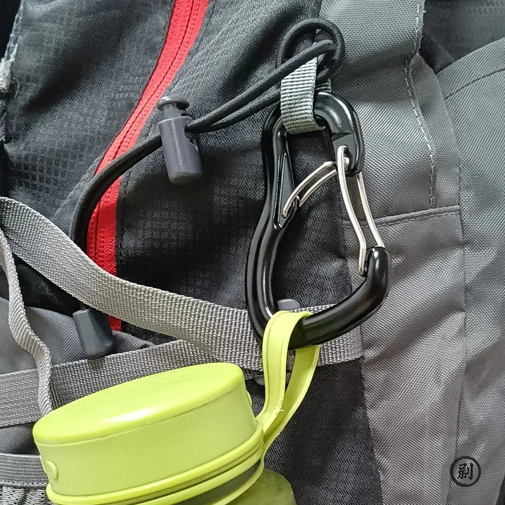 Boucle de verrouillage double pour hamac d'extérieur, boucle de suspension multifonctionnelle en alliage d'aluminium, boucle de suspension rapide pour hamac de camping