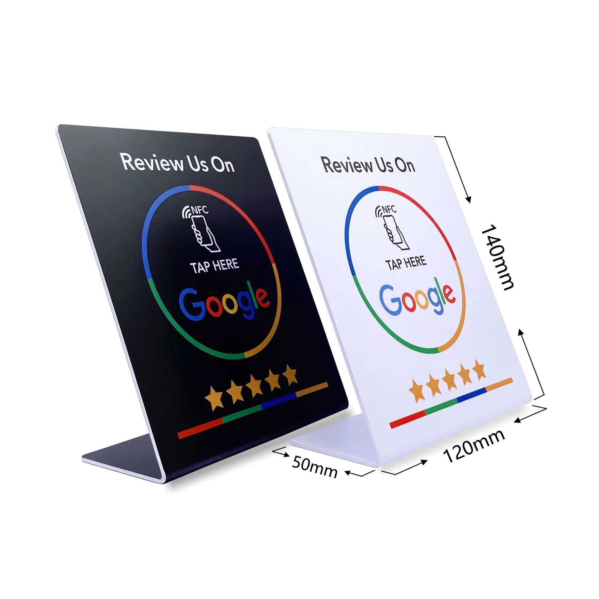 5YOA – Carte d'examen Google NFC, station 13.56Mhz, table programmable, NFC, affichage des avis Google, carte pliable, support de marque debout