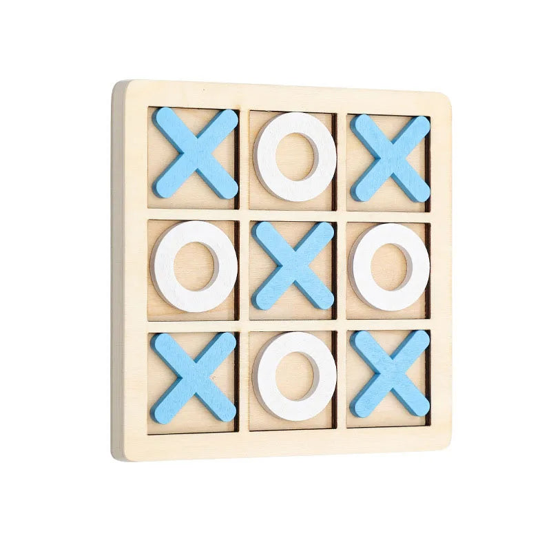 Jeu de puzzle Montessori XO Chess, formes géométriques 3D, jeu de société pour enfants, jouet éducatif en bois