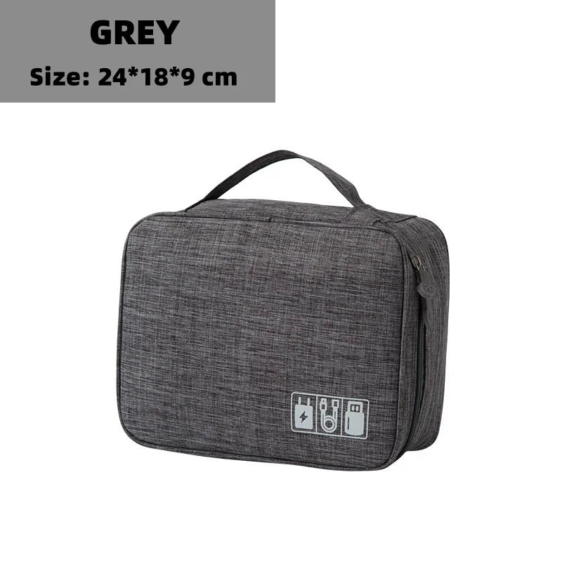 Sac de rangement numérique électronique de voyage, écouteurs multifonctionnels de grande capacité, étui de protection pour câble de données, sac anti-poussière de voyage Elec