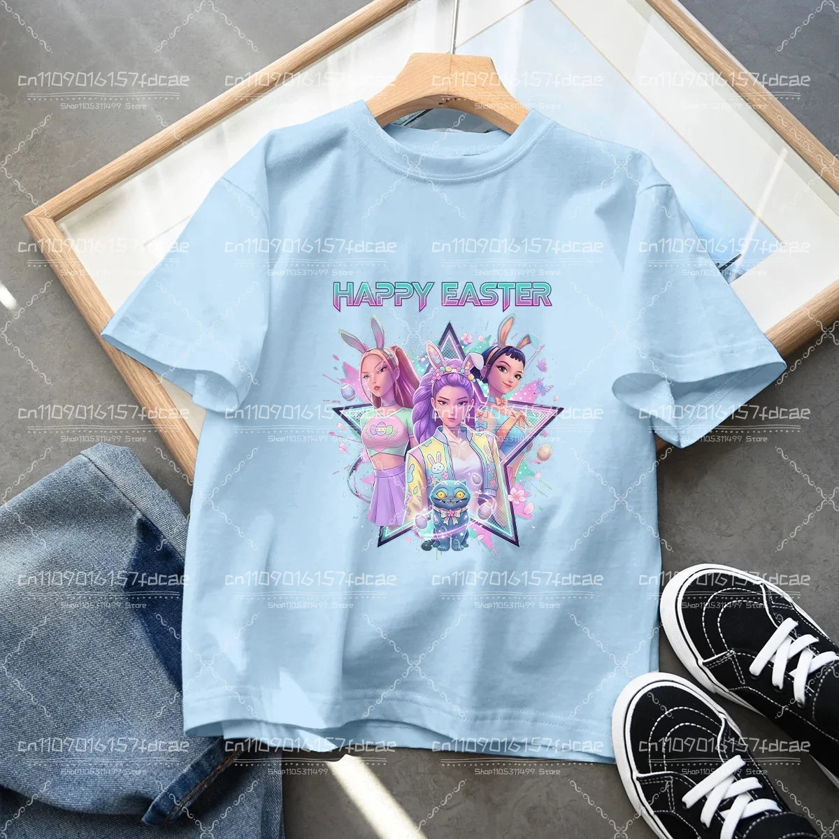 T-shirt Fun Huntrix Kpop Demon Hunters 2026 pour garçons et filles fans, cadeau d'été, col rond, manches courtes, t-shirt tendance pour enfants