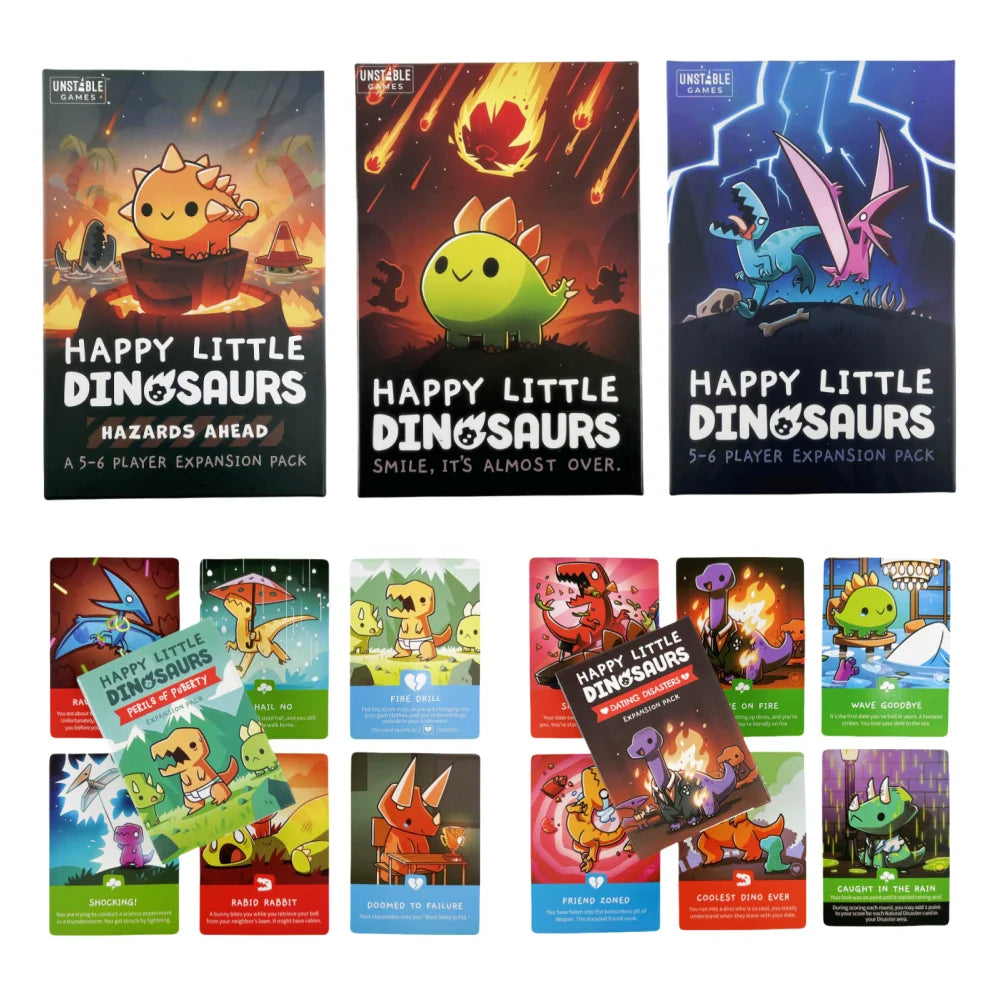 Petits Dinosaures Joyeux Licorne Anglais Échecs et Cartes Stratégie Dangers Jeu de Plateau Cartes