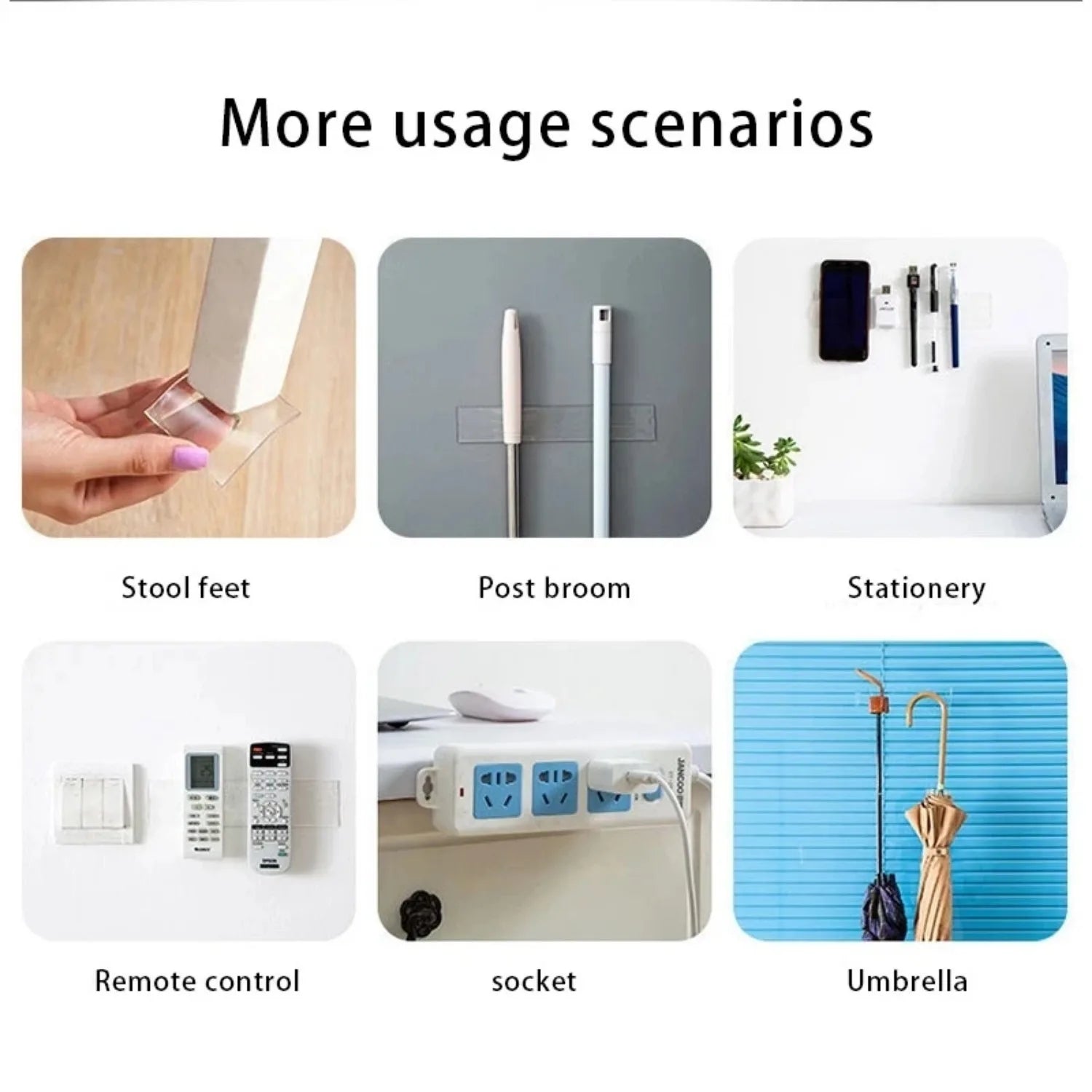 Ruban adhésif Double face Transparent en acrylique, 1/3/5M, adhésif étanche réutilisable, sans tracs, Gadget Doble Cara Nano