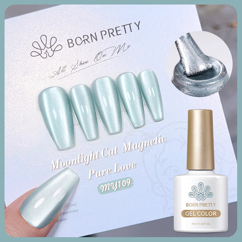 Vernis à ongles magnétique gel BORN PRETTY 10 ml Argent Clair de Couleur Chat - Accessoires pour les ongles - Vernis semi-permanent pour ongles d'automne et d'hiver
